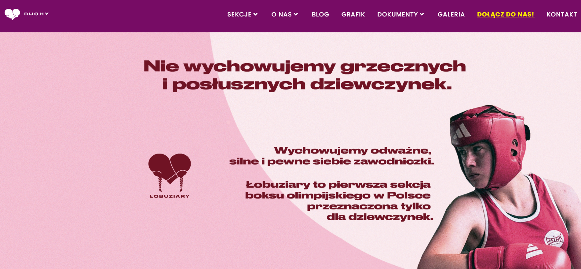 Nowoczesny landing page dla UKS Ruchy Warszawa - Web Developer